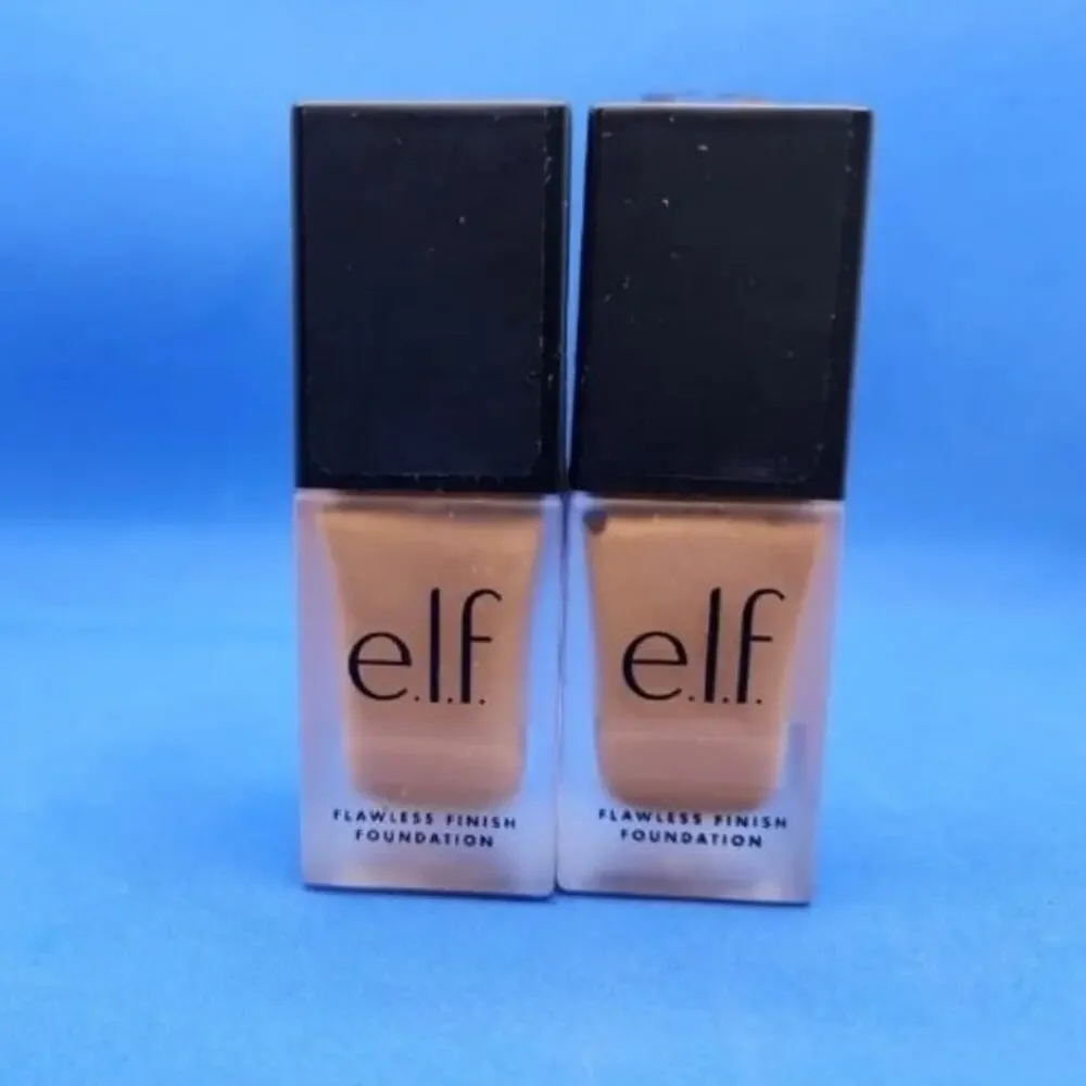 ELF Flawless Finish Foundation Oil-Free Satin Finish Suede - NEW Bundle of 2